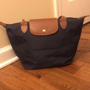 Longchamp Le Pliage Medium Nylon Tote-Navy